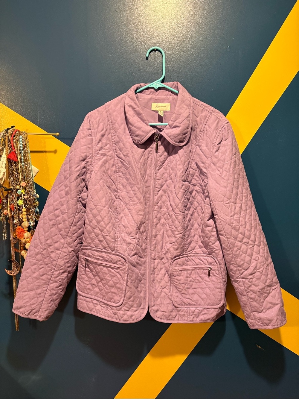 JM Collection Lavender Quilted Jacket EUC